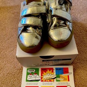 POP silver metallic girls sneakers